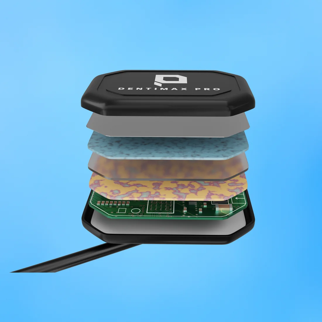 Layered view of the DentiMax Pro sensor
